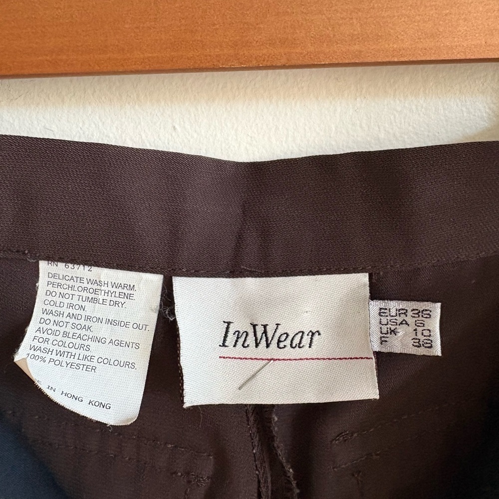 Vintage pleated Trousers – Cocoa Brown (Size 6 / EUR 36) - Picture 6 of 6